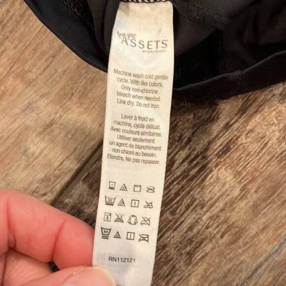 SPANX ASSETS Plus Size Black Open Bust Tummy Control Shapewear Dress 1X - Picture 7 of 9